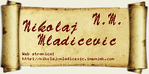Nikolaj Mladićević vizit kartica